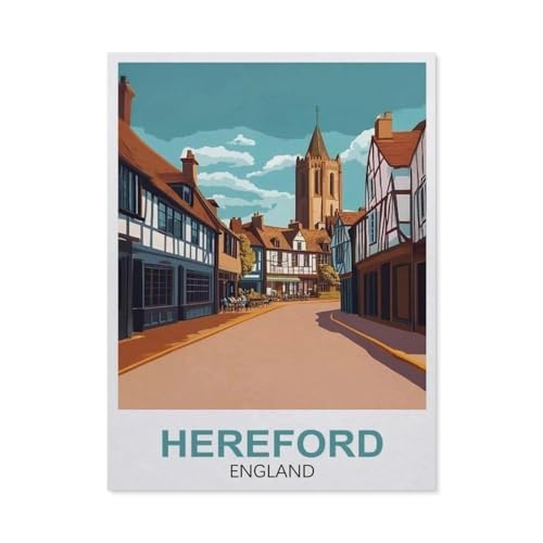 1000 Stück Puzzle，Hereford England，Erwachsene Kinder Papier Spielzeug Lernspiel（38x26cm）-FA48 von YYHMKBYY