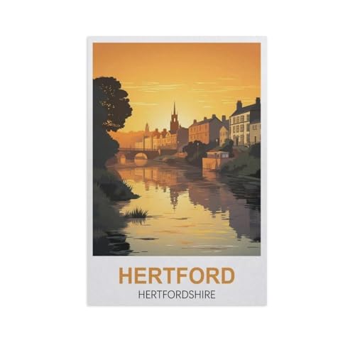 1000 Stück Puzzle，Hertford Hertfordshire，Erwachsene Kinder Papiers pielzeug Lernspiel（50x70cm）-GK41 von YYHMKBYY