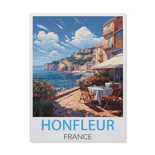 1000 Stück Puzzle，Honfleur, Frankreich，Erwachsene Holz Puzzles, Kinder Entdecken Sie Kreativität Wandkunst Dekor Spielzeug（75x50cm）-FN8 von YYHMKBYY