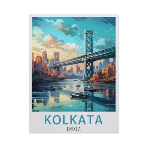 1000 Stück Puzzle，Kalkutta Indien，Erwachsene Kinder Papier Spielzeug Lernspiel（38x26cm）-BA33 von YYHMKBYY