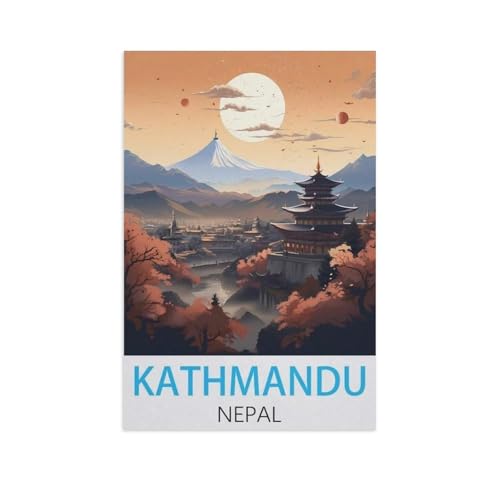 1000 Stück Puzzle，Kathmandu Nepal，Erwachsene Kinder Holzs pielzeug Lernspiel（75x50cm）-FU99 von YYHMKBYY