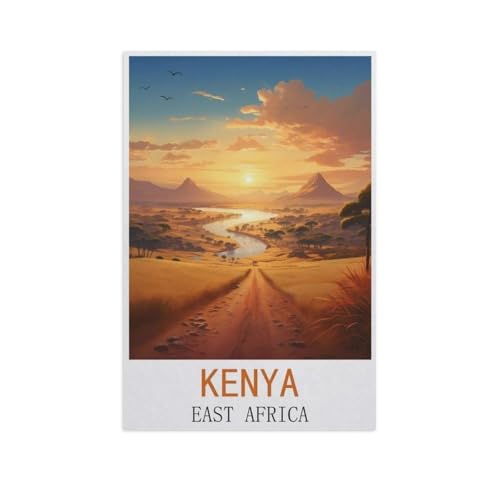 1000 Stück Puzzle，Kenia, Ostafrika，Erwachsene Kinder Holzs pielzeug Lernspiel（75x50cm）-FN66 von YYHMKBYY