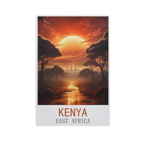 1000 Stück Puzzle，Kenia, Ostafrika，Erwachsene Kinder Papier Spielzeug Lernspiel（38x26cm）-FN68 von YYHMKBYY