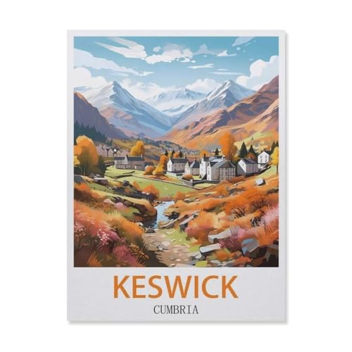 1000 Stück Puzzle，Keswick Cumbria，Erwachsene Kinder Holzs pielzeug Lernspiel（75x50cm）-FI52 von YYHMKBYY