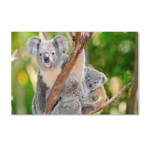 1000 Stück Puzzle，Koala-Tier，Erwachsene Kinder Holz Spielzeug Lernspiel(75x50cm-F58 von YYHMKBYY