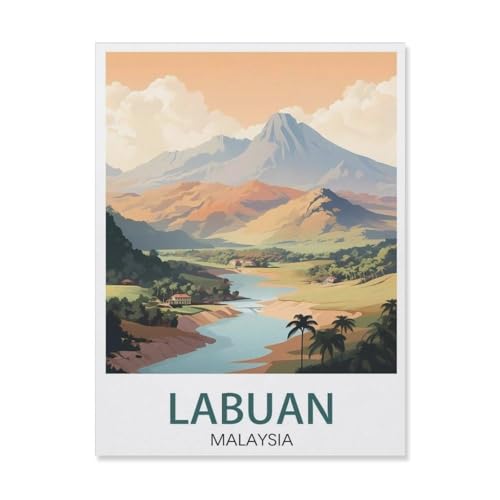 1000 Stück Puzzle，Labuan Malaysia, Berge，Erwachsene Papier Puzzles, Kinder Entdecken Sie Kreativität Wandkunst Dekor Spielzeug（38x26cm）-R12 von YYHMKBYY