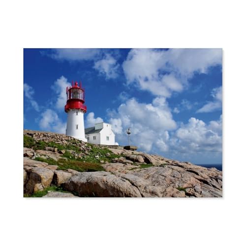 1000 Stück Puzzle，Lindesnes Fyr，Erwachsene Kinder Papier Spielzeug Lernspiel（50x70cm）-AS12 von YYHMKBYY