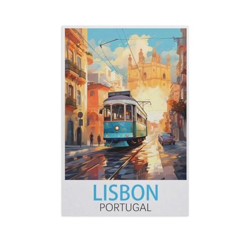 1000 Stück Puzzle，Lissabon Portugal，Erwachsene Kinder Holz Spielzeug Lernspiel（75x50cm）-FS82 von YYHMKBYY