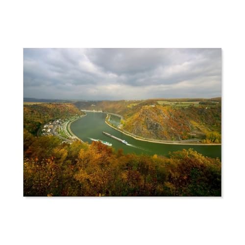 1000 Stück Puzzle，Loreley,Der Rhein，Erwachsene Papier Puzzles, Kinder Entdecken Sie Kreativität Wandkunst Dekor Spielzeug（38x26cm）-AR52 von YYHMKBYY