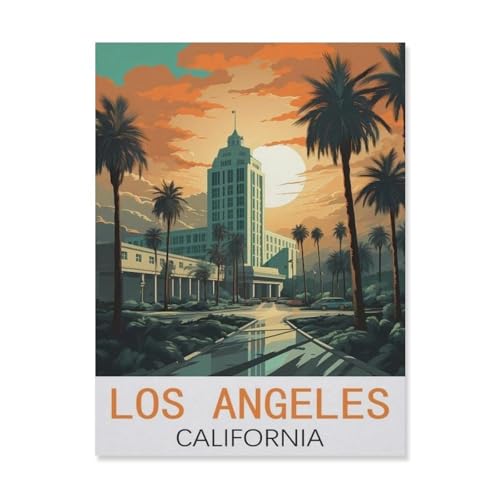 1000 Stück Puzzle，Los Angeles Kalifornien，Erwachsene Kinder Holz Spielzeug Lernspiel（75x50cm）-FK3 von YYHMKBYY