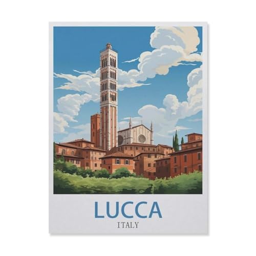 1000 Stück Puzzle，Lucca, Italien, Baum，Erwachsene Kinder Holz Spielzeug Lernspiel（75x50cm）-DU93 von YYHMKBYY