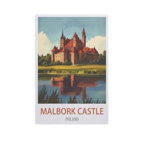 1000 Stück Puzzle，Malbork Schloss, Polen，Erwachsene Kinder Papier Spielzeug Lernspiel（38x26cm）-FX96 von YYHMKBYY