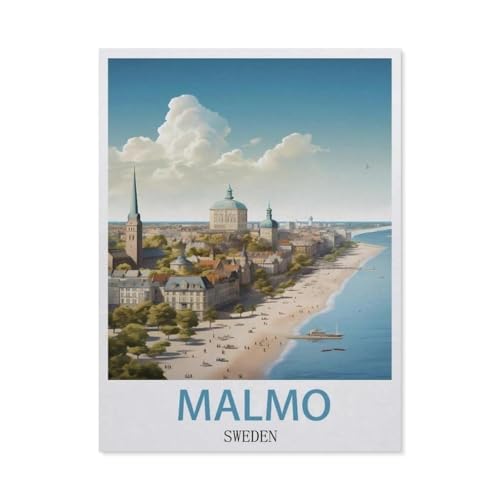 1000 Stück Puzzle，Malmö, Schweden，Erwachsene Kinder Papier Spielzeug Lernspiel（50x70cm）-EO73 von YYHMKBYY