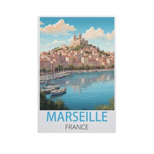 1000 Stück Puzzle，Marseille Frankreich，Erwachsene Kinder Holz Spielzeug Lernspiel（75x50cm）-FW50 von YYHMKBYY