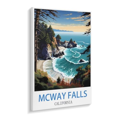 1000 Stück Puzzle，Mcway Falls Kalifornien，Erwachsene Kinder Holz Spielzeug Lernspiel（75x50cm）-W23 von YYHMKBYY