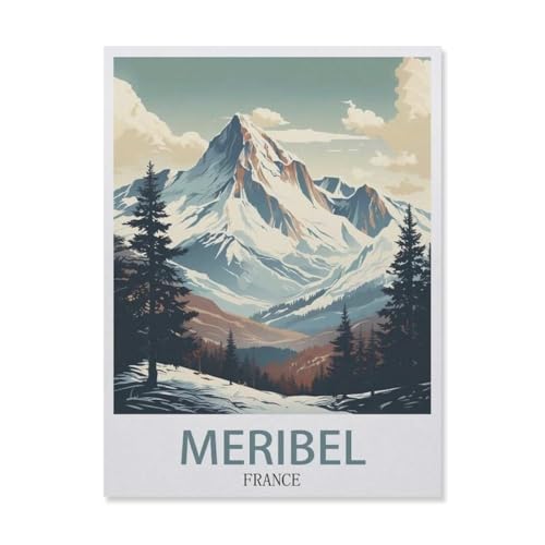 1000 Stück Puzzle，Meribel, Frankreich, Berg，Erwachsene Holz Puzzles, Kinder Entdecken Sie Kreativität Wandkunst Dekor Spielzeug（75x50cm）-DV6 von YYHMKBYY