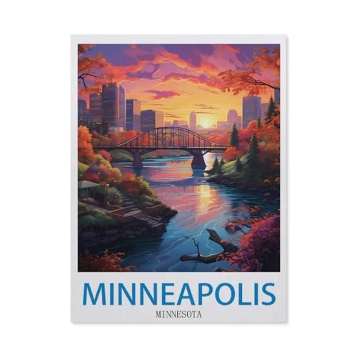 1000 Stück Puzzle，Minneapolis, Minnesota，Erwachsene Kinder Papier Spielzeug Lernspiel（38x26cm）-EA80 von YYHMKBYY