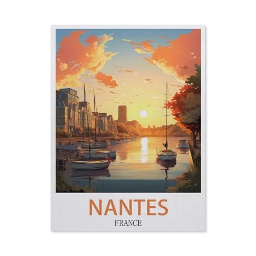 1000 Stück Puzzle，Nantes France，Erwachsene Kinder Papier Spielzeug Lernspiel（38x26cm）-BS67 von YYHMKBYY