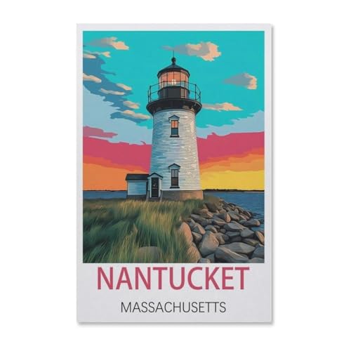 1000 Stück Puzzle，Nantucket Massachusetts，Erwachsene Kinder Holzs pielzeug Lernspiel（75x50cm）-AB36 von YYHMKBYY