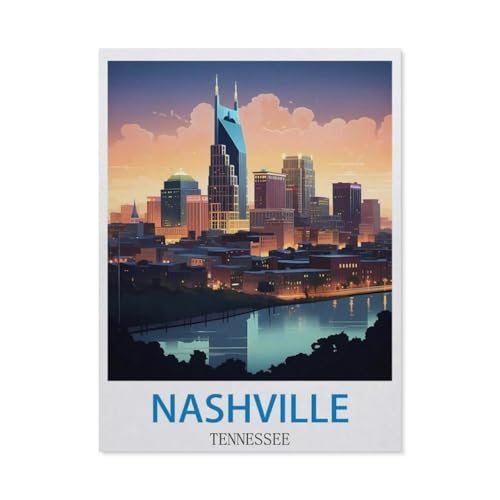 1000 Stück Puzzle，Nashville, Tennessee，Erwachsene Kinder Holz Spielzeug Lernspiel（75x50cm）-CN93 von YYHMKBYY