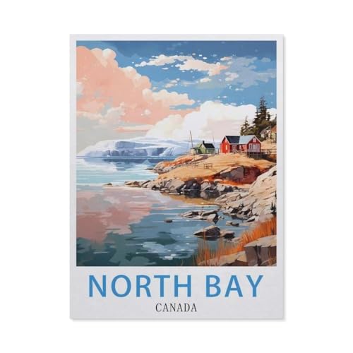 1000 Stück Puzzle，North Bay Kanada，Erwachsene Kinder Holz Spielzeug Lernspiel（75x50cm）-EV43 von YYHMKBYY