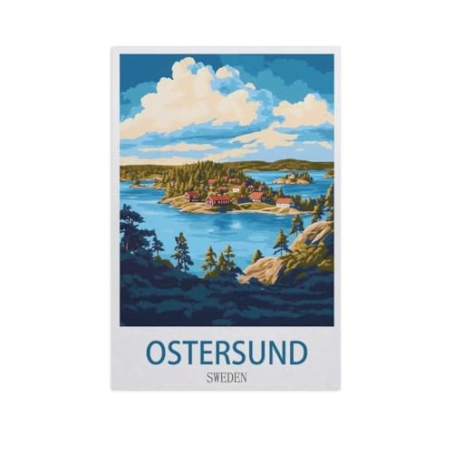 1000 Stück Puzzle，Östersund, Schweden，Erwachsene Kinder Papiers pielzeug Lernspiel（50x70cm）-FY67 von YYHMKBYY