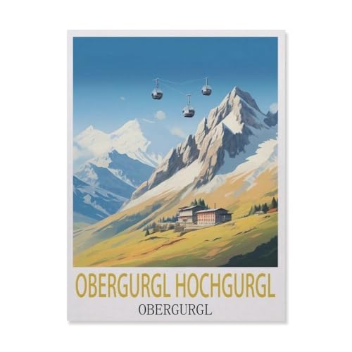 1000 Stück Puzzle，Obergurgl Hochgurgl Obergurgl，Erwachsene Kinder Holz Spielzeug Lernspiel（75x50cm）-FL49 von YYHMKBYY