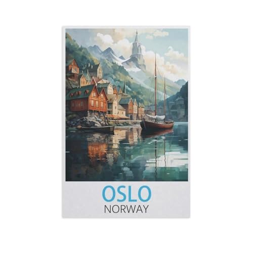 1000 Stück Puzzle，Oslo Norwegen，Erwachsene Kinder Papiers pielzeug Lernspiel（38x26cm）-FS80 von YYHMKBYY