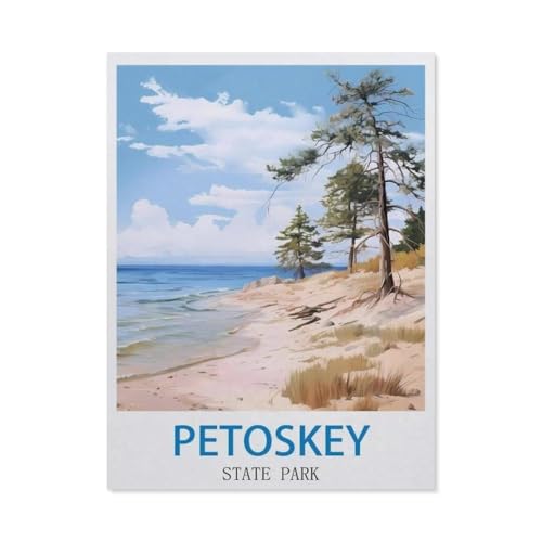 1000 Stück Puzzle，Petoskey State Park, Michigan，Erwachsene Kinder Papier Spielzeug Lernspiel（38x26cm）-CK28 von YYHMKBYY