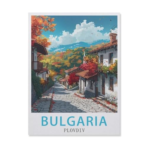 1000 Stück Puzzle，Plovdiv, Bulgarien，Erwachsene Kinder Holz Spielzeug Lernspiel（75x50cm）-DP82 von YYHMKBYY