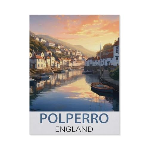 1000 Stück Puzzle，Polperro, England，Erwachsene Kinder Papiers pielzeug Lernspiel（38x26cm）-DL39 von YYHMKBYY