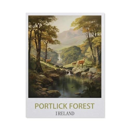 1000 Stück Puzzle，Portlick Forest Irland，Erwachsene Kinder Holz Spielzeug Lernspiel（75x50cm）-AD57 von YYHMKBYY