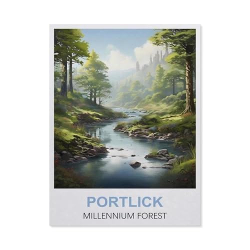 1000 Stück Puzzle，Portlick Millennium Forest, Irland，Erwachsene Kinder Papier Spielzeug Lernspiel（50x70cm）-EN27 von YYHMKBYY