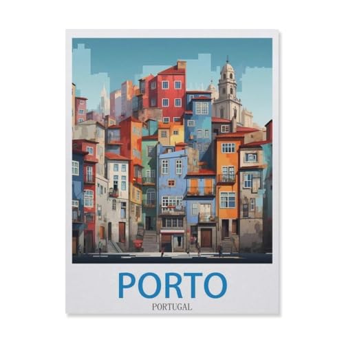 1000 Stück Puzzle，Porto, Portugal，Erwachsene Kinder Holz Spielzeug Lernspiel（75x50cm）-EH30 von YYHMKBYY