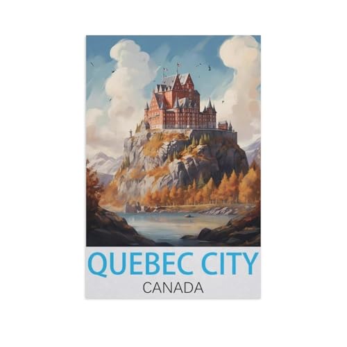 1000 Stück Puzzle，Quebec City Kanada，Erwachsene Kinder Papiers pielzeug Lernspiel（38x26cm）-FS7 von YYHMKBYY