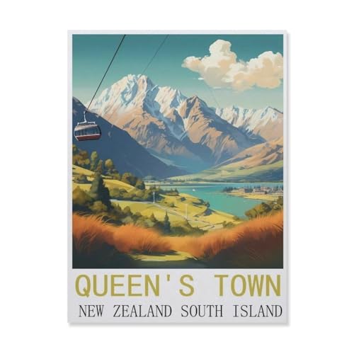 1000 Stück Puzzle，Queenstown, Neuseeland, Südinsel，Erwachsene Kinder Holz Spielzeug Lernspiel（75x50cm）-FM22 von YYHMKBYY