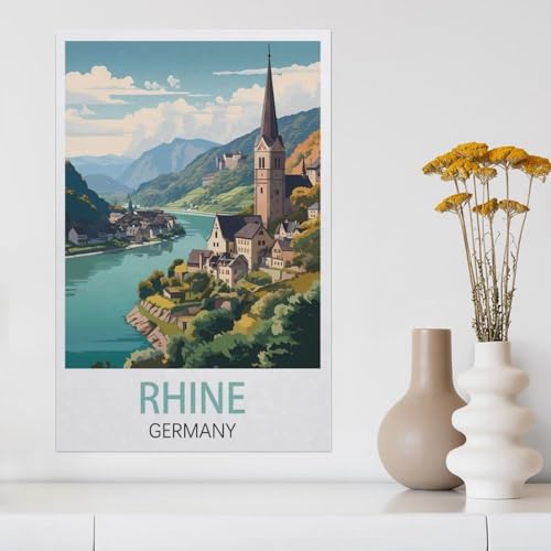1000 Stück Puzzle，Rhein, Deutschland，Erwachsene Kinder Papiers pielzeug Lernspiel（38x26cm）-Z13 von YYHMKBYY