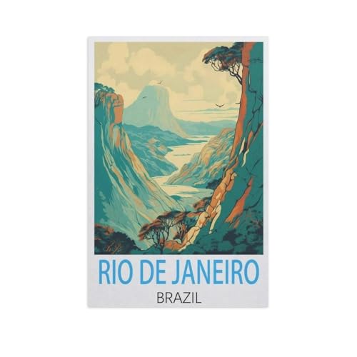 1000 Stück Puzzle，Rio de Janeiro Brasilien，Erwachsene Kinder Papiers pielzeug Lernspiel（38x26cm）-FR34 von YYHMKBYY