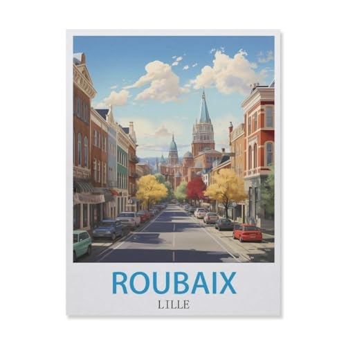 1000 Stück Puzzle，Roubaix Lille，Erwachsene Kinder Papier Spielzeug Lernspiel（50x70cm）-GM62 von YYHMKBYY