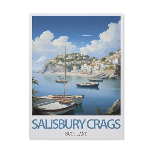 1000 Stück Puzzle，Salisbury Crags Schottland，Erwachsene Kinder Holzs pielzeug Lernspiel（75x50cm）-FJ28 von YYHMKBYY
