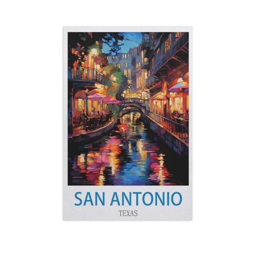 1000 Stück Puzzle，San Antonio, Texas，Erwachsene Kinder Papiers pielzeug Lernspiel（38x26cm）-GD81 von YYHMKBYY