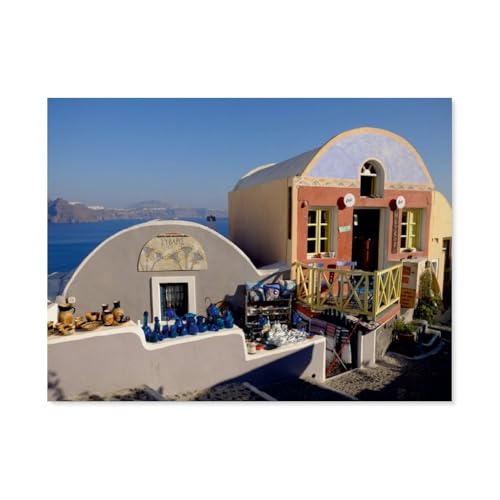 1000 Stück Puzzle，Santorini，Erwachsene Kinder Papier Spielzeug Lernspiel（38x26cm）-AQ66 von YYHMKBYY