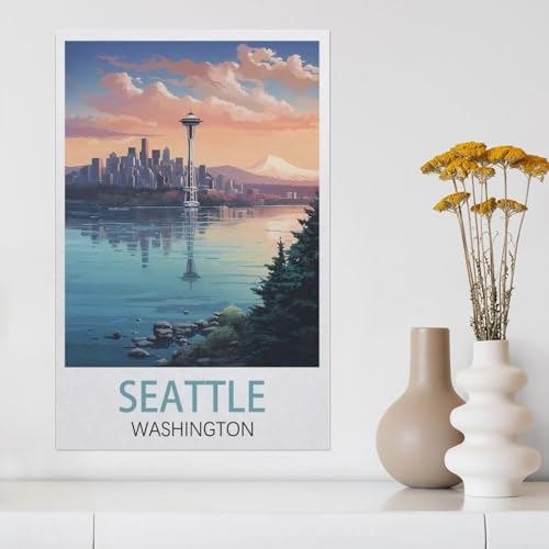 1000 Stück Puzzle，Seattle, Washington，Erwachsene Kinder Papiers pielzeug Lernspiel（38x26cm）-Z86 von YYHMKBYY