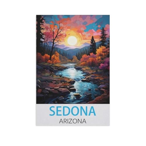 1000 Stück Puzzle，Sedona Arizona，Erwachsene Kinder Holz Spielzeug Lernspiel（75x50cm）-FQ63 von YYHMKBYY