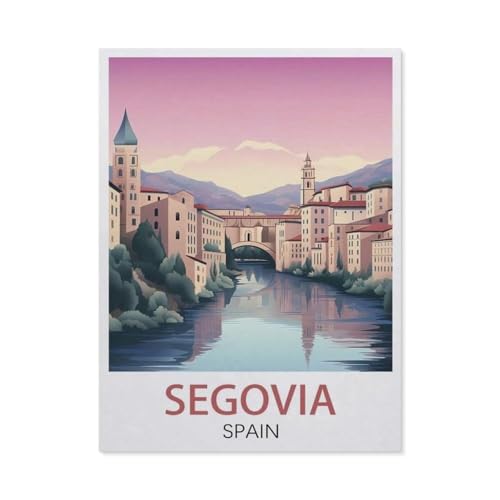 1000 Stück Puzzle，Segovia Spanien，Erwachsene Holz Puzzles, Kinder Entdecken Sie Kreativität Wandkunst Dekor Spielzeug（75x50cm）-EW23 von YYHMKBYY