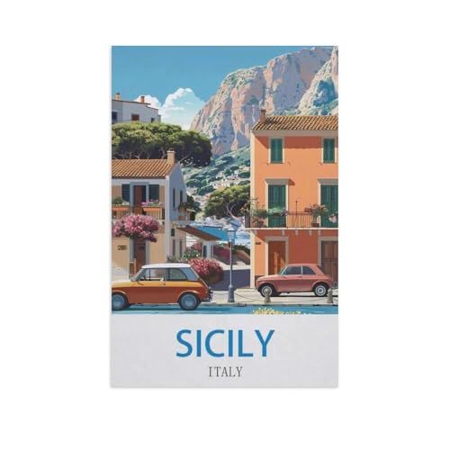 1000 Stück Puzzle，Sizilien, Italien，Erwachsene Kinder Holz Spielzeug Lernspiel（75x50cm）-GA88 von YYHMKBYY
