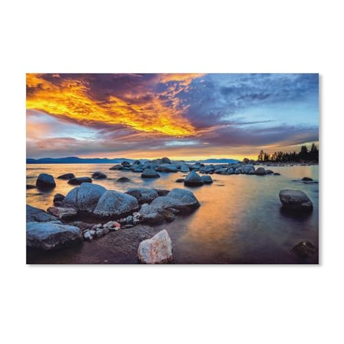 1000 Stück Puzzle，Sonnenuntergang，Erwachsene Kinder Holz Spielzeug Lernspiel(75x50cm-E12 von YYHMKBYY