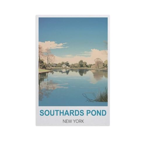 1000 Stück Puzzle，Southards Pond, New York，Erwachsene Kinder Papier Spielzeug Lernspiel（38x26cm）-GG75 von YYHMKBYY