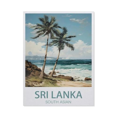 1000 Stück Puzzle，Sri Lanka, Strand，Erwachsene Kinder Holz Spielzeug Lernspiel（75x50cm）-DX15 von YYHMKBYY