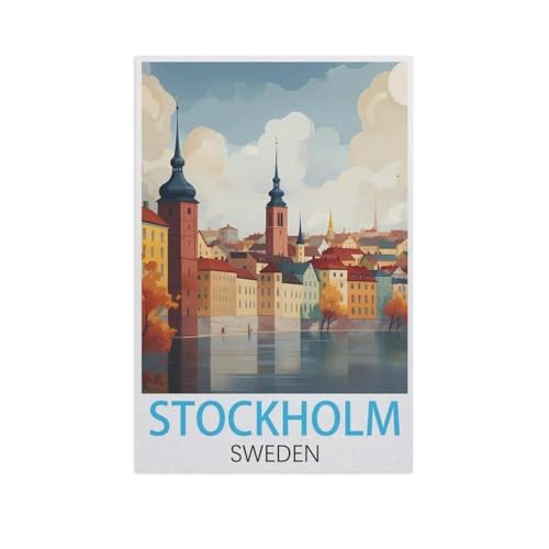 1000 Stück Puzzle，Stockholm, Schweden，Erwachsene Kinder Papier Spielzeug Lernspiel（38x26cm）-FO41 von YYHMKBYY